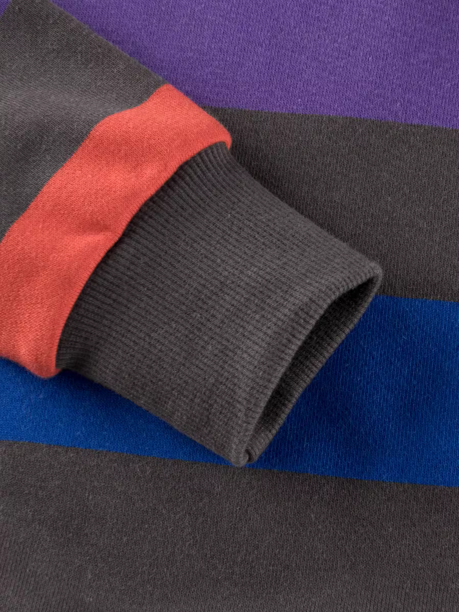 Áo thun trẻ em xuân đông 2025 kiểu mới cổ tròn sọc kẻ bé trai bé gái phong cách Hàn Quốc áo trơn thời trang