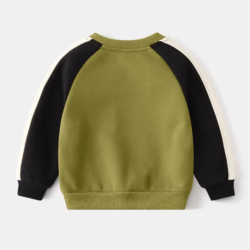 Áo len chắp vá cho trẻ em mùa thu đông mới phong cách Hàn Quốc áo len dày dặn hình khủng long cho bé áo len chui đầu ấm áp cho bé