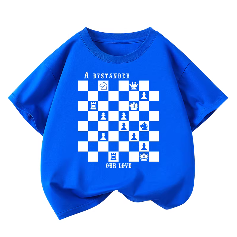 Áo thun ngắn tay thời trang cho bé trai 2025, chất liệu cotton nguyên chất, họa tiết caro mùa hè, dành cho trẻ lớn hơn, cổ tròn, kiểu dáng rộng rãi