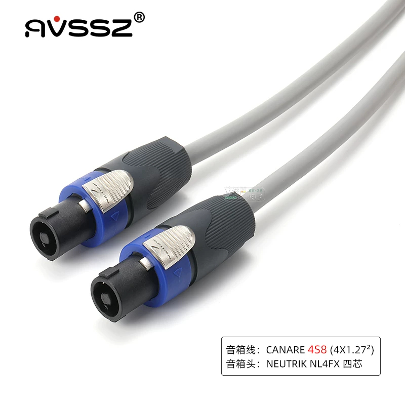 Cáp loa bốn lõi Jianaimi 4S8 bao quanh bộ khuếch đại chính Newtrick NL4FX cáp kết nối loa handmade 11