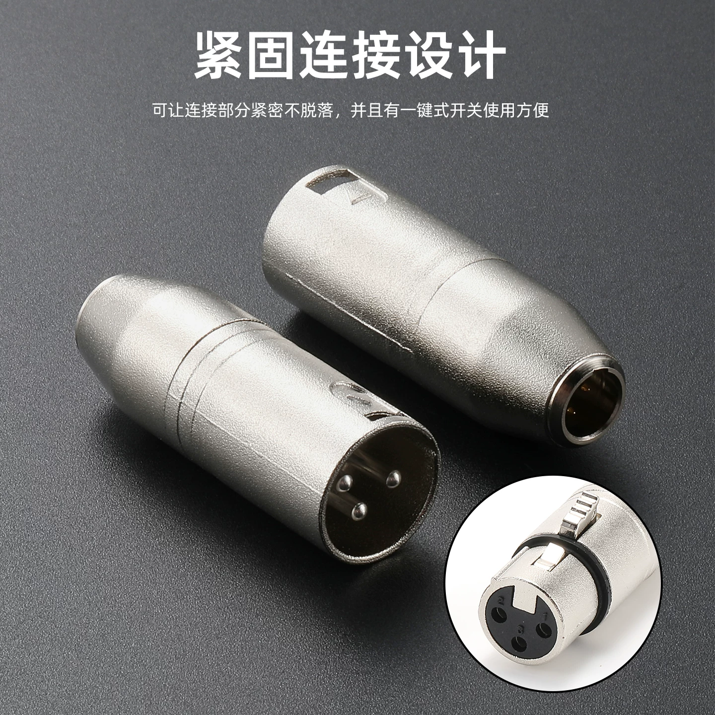 Bộ chuyển đổi MINI XLR 3 lõi từ đầu đực sang đầu đực/cái XLR, bộ chuyển đổi cáp micro mini XLR từ nhỏ sang lớn