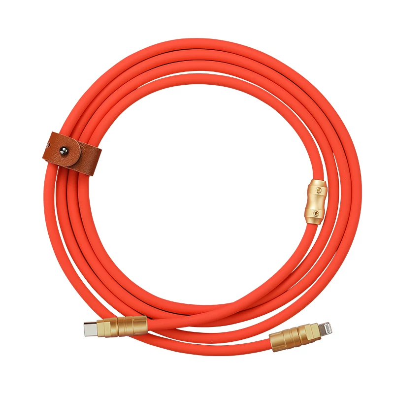 Cáp sạc nhanh tùy chỉnh DIY phù hợp với điện thoại di động iPhone 13 và Apple 14, cáp dữ liệu sạc PD27W loại C silicon