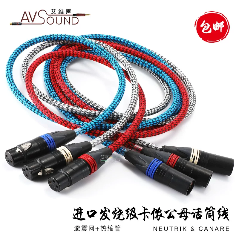 Cáp âm thanh XLR Canare nhập khẩu, chất lượng cao cấp, loại cân bằng, đầu nối XLR đực sang cái, chất liệu đồng đơn tinh thể, dùng cho micro và mixer âm thanh