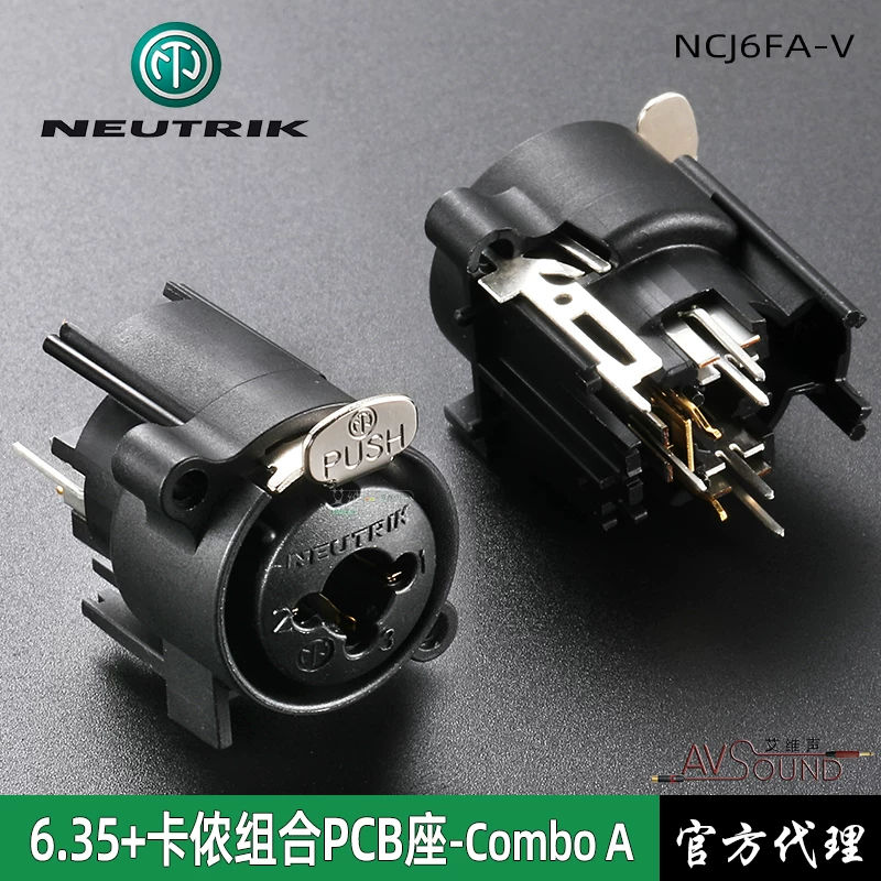 NEUTRIK NCJ6FA-V XLR 6.35 TRS kết hợp ổ cắm PCB đa năng ổ cắm cái kết hợp