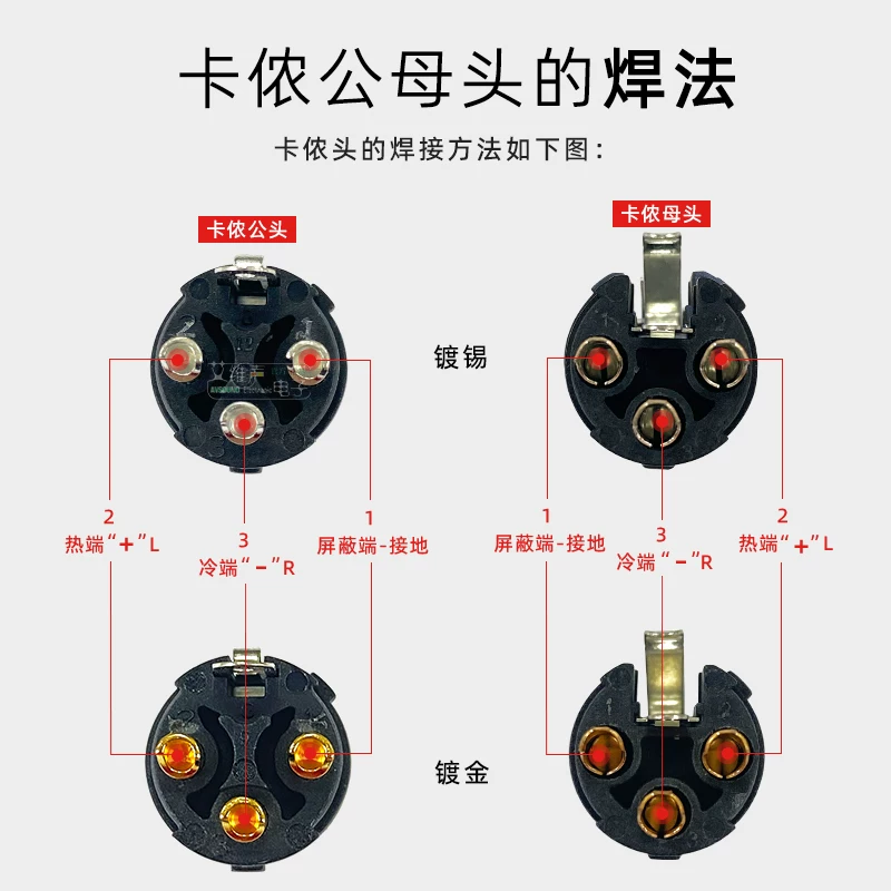 NEUTRIK Yongsheng REAN Neutrik XLR nam và nữ cắm âm thanh micro cân bằng cáp XLR YS1767