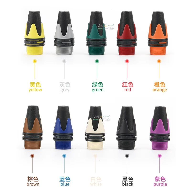 Nút bịt đầu cắm XLR nhiều màu NEUTRIK có vòng màu cho kênh trái và phải, vòng nhận dạng cáp nhiều màu nhập khẩu BXX
