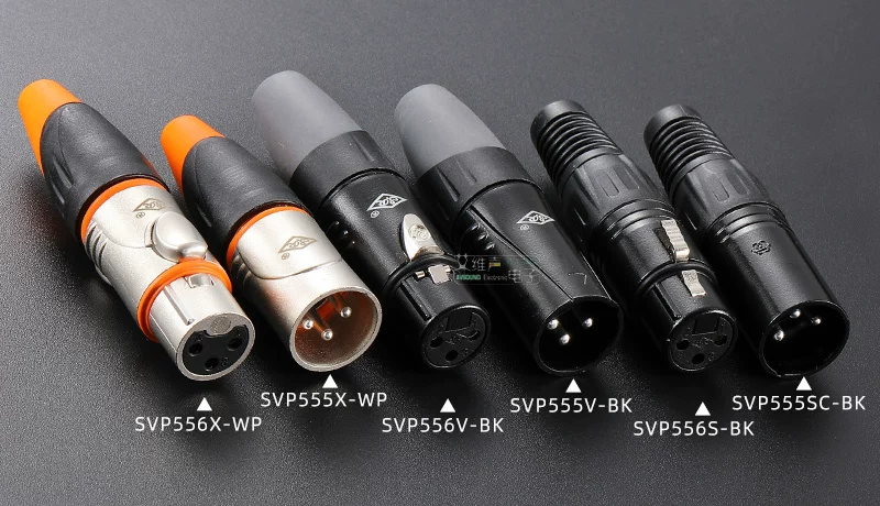 Sunrise 3 lõi mạ bạc XLR cắm âm thanh cân bằng đầu nối XLR ba chân ba lõi cáp tín hiệu cắm cáp micro