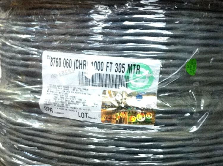 Cáp âm thanh đôi xoắn công nghiệp Belden BELDEN 5300FE của Mỹ, model 8760, cáp được che chắn bằng lá nhôm