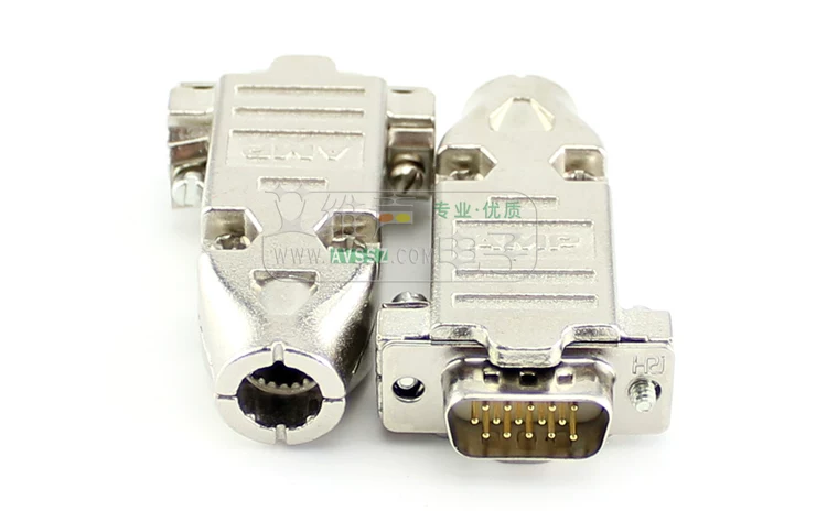 Cao cấp AMP vỏ sắt kim loại mạ vàng 5 lõi kim loại lõi đặc đầu nối VGA đực và cái DB15 hàn ba hàng 15 chân