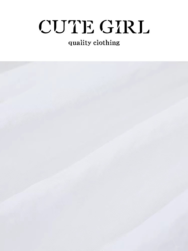 Áo sơ mi ngắn tay màu trắng cổ tròn ren kiểu Pháp dễ thương dành cho nữ mùa hè Áo kiểu buộc dây độc đáo