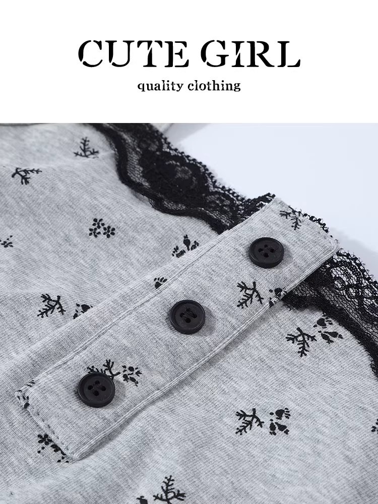 Váy dây rút lưng kiểu Pháp thiết kế hoa xinh xắn dành cho nữ, váy dài phối ren eo thon đẹp mùa hè