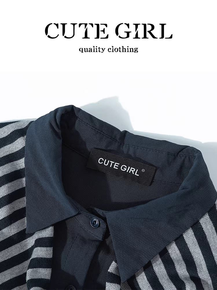 Áo sơ mi dài tay thiết kế CuteGirl cho nữ, đầu thu, cao cấp, dáng rộng, đa năng, áo độc đáo