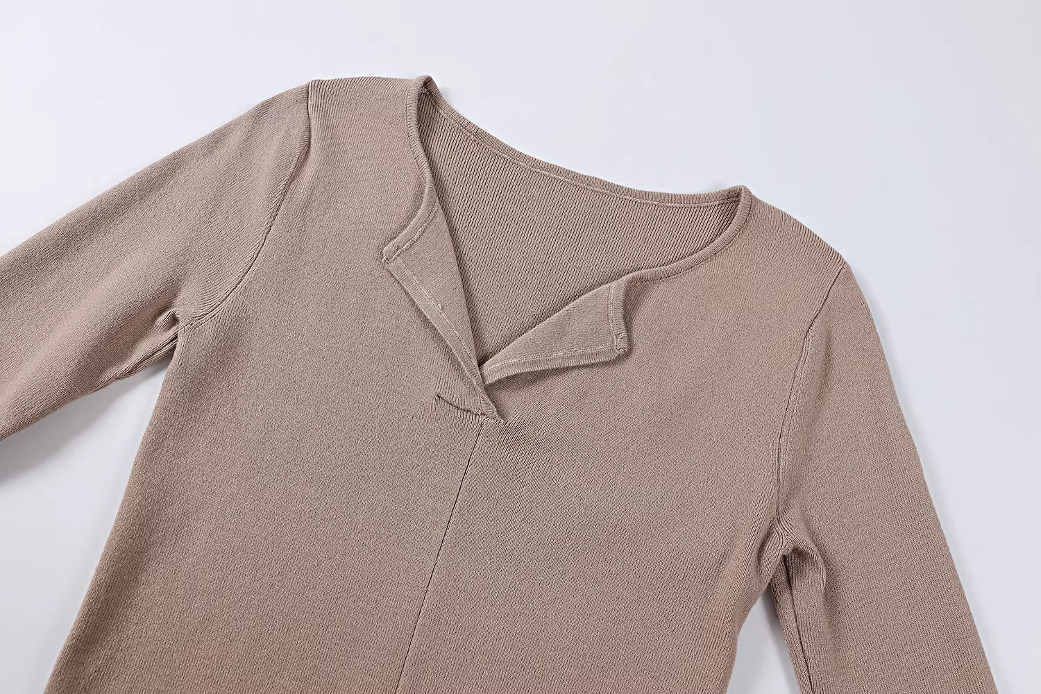 Áo len nữ dáng ôm cổ V kiểu Pháp CuteGirl, tay dài, mùa xuân thu 2025, mẫu mới