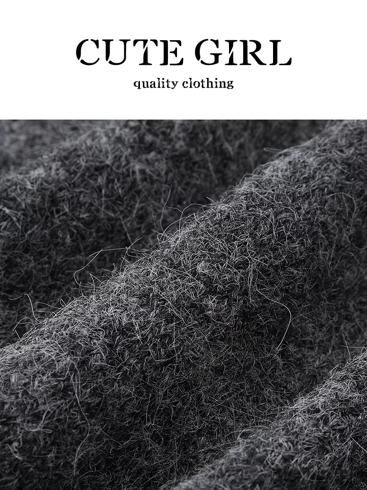 Áo len chui đầu cổ polo kiểu Hàn Quốc dễ thương dành cho nữ, chất liệu dệt kim dáng rộng, mùa thu đông