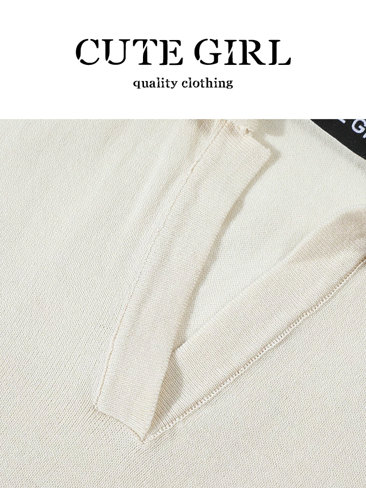 Áo vest dệt kim không tay cổ polo cổ điển Hàn Quốc CuteGirl dành cho nữ, áo kiểu dáng rộng rãi, đa năng, cao cấp mùa hè