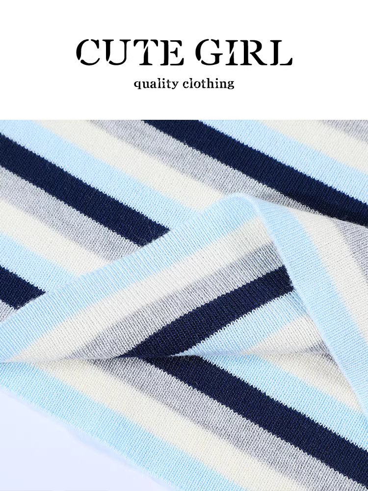 Áo yếm dệt kim sọc màu dopamine phong cách Hàn Quốc dành cho nữ, áo ngắn ôm sát mùa hè