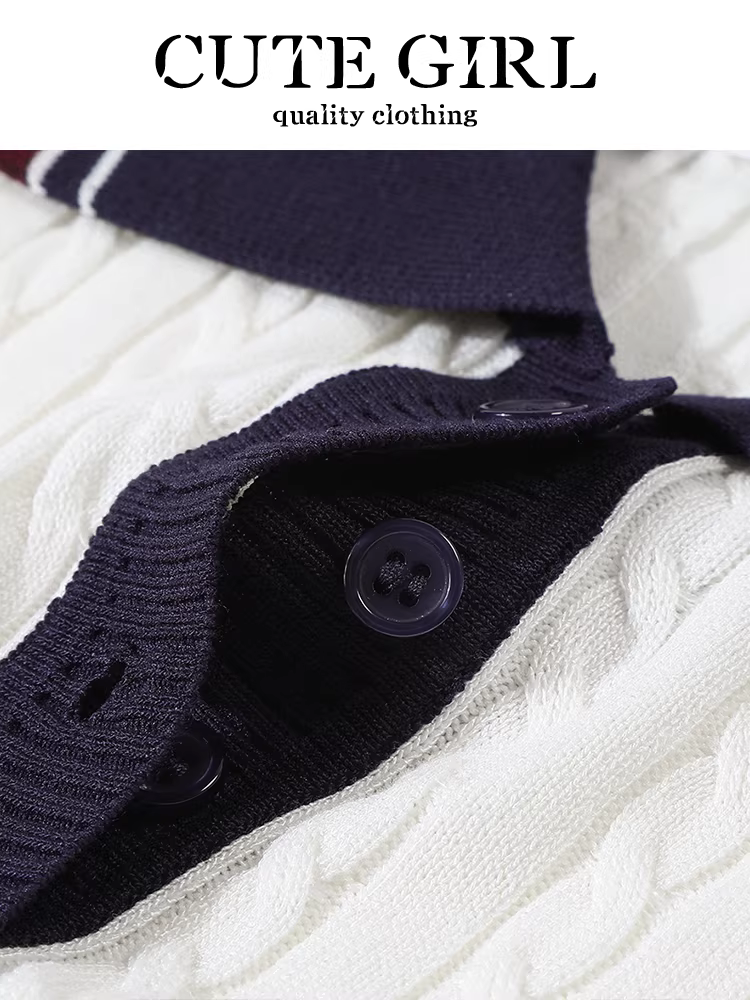 Váy ngắn tay cổ polo màu tương phản phong cách Pháp dành cho nữ mùa hè, váy ngắn ôm eo, tôn dáng và đa năng