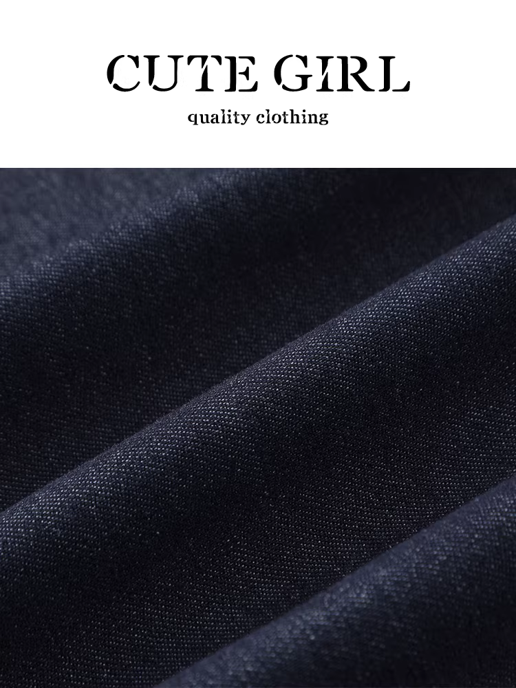 Quần jean ống rộng lưng thun phong cách Hàn Quốc dành cho nữ, quần ống rộng dáng suông đa năng cạp cao thu gọn dáng người mùa thu