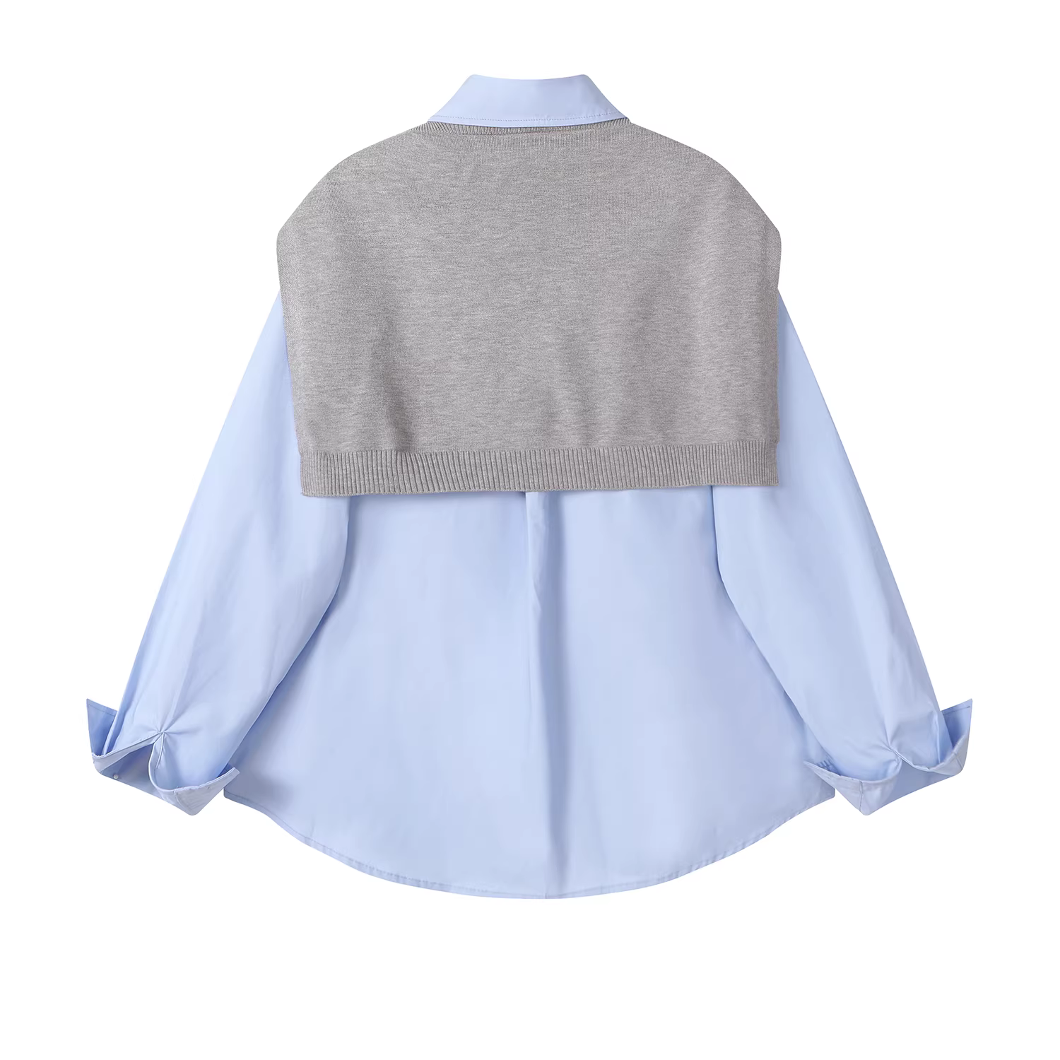 Áo sơ mi dài tay kiểu cổ điển của CuteGirl dành cho nữ trong mùa xuân và mùa thu, áo khoác dáng rộng đơn giản, áo sơ mi giản dị