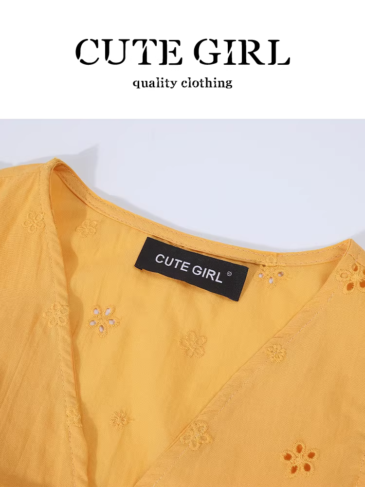 Áo vest không tay kiểu Pháp cổ chữ V khoét lỗ phối ren buộc dây eo cho nữ, áo thiết kế mùa hè