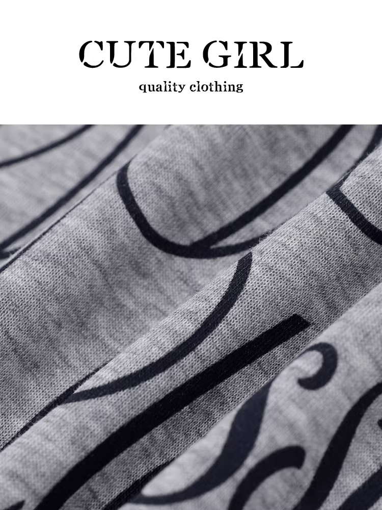 Áo thun ngắn tay có dây buộc eo kiểu Mỹ in chữ độc đáo dành cho nữ, áo cổ tròn đa năng giảm béo mùa hè