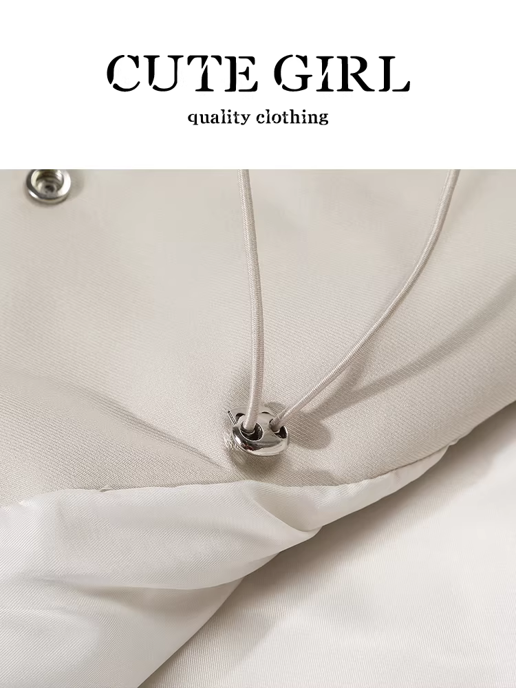 Áo khoác dài có cổ màu mơ lấy cảm hứng từ thiết kế CuteGirl dành cho nữ, phong cách mùa thu, áo khoác dáng rộng, giản dị, đa năng