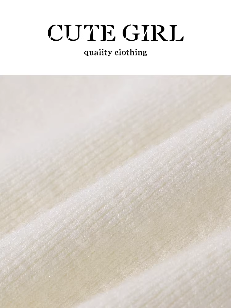 Áo vest dệt kim màu mơ cổ điển của CuteGirl có khăn choàng dành cho nữ, thiết kế đầu thu, kiểu dáng ôm vừa vặn và tôn dáng