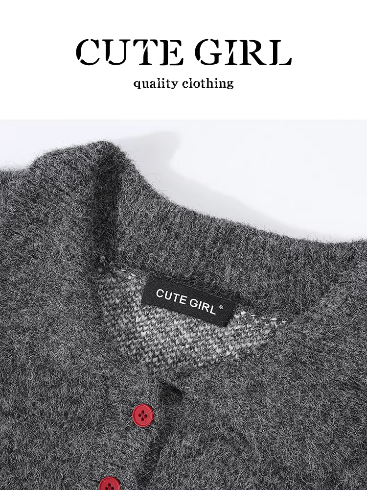 Áo len chui đầu cổ polo kiểu Hàn Quốc dễ thương dành cho nữ, chất liệu dệt kim dáng rộng, mùa thu đông