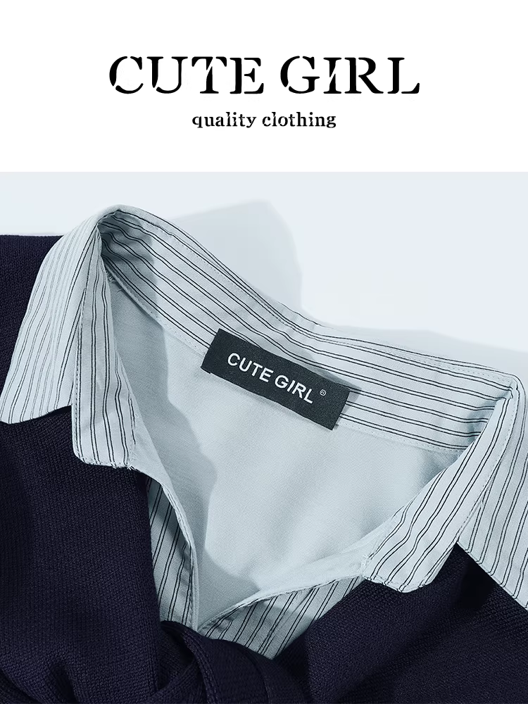 Bộ đồ thu sớm độc đáo và siêu thời trang dành cho nữ, gồm áo sơ mi xanh kèm khăn choàng và quần ống rộng, bộ hai mảnh.