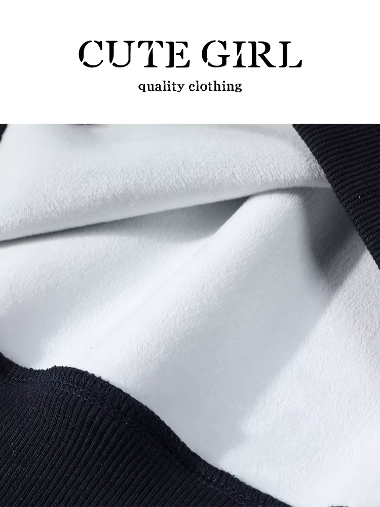 Áo len in chữ phong cách Hàn Quốc có khăn quàng cổ dành cho nữ, thiết kế thu đông, áo dáng rộng, giản dị và đa năng