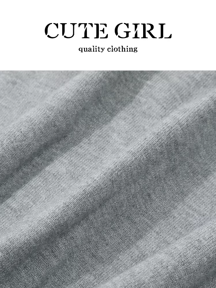 Áo len dệt kim cổ tròn phối màu cổ điển Hàn Quốc CuteGirl dành cho nữ, mùa thu đông, áo len thanh lịch, dáng rộng, giản dị, đa năng