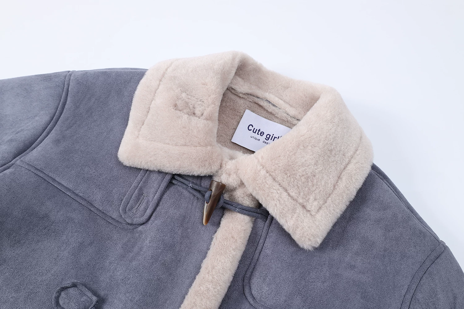 Áo khoác đi xe máy lót lông CuteGirl, áo khoác cotton dày dành cho phụ nữ nhỏ nhắn, áo khoác len cừu, áo khoác nữ mùa thu đông 2025 kiểu mới.