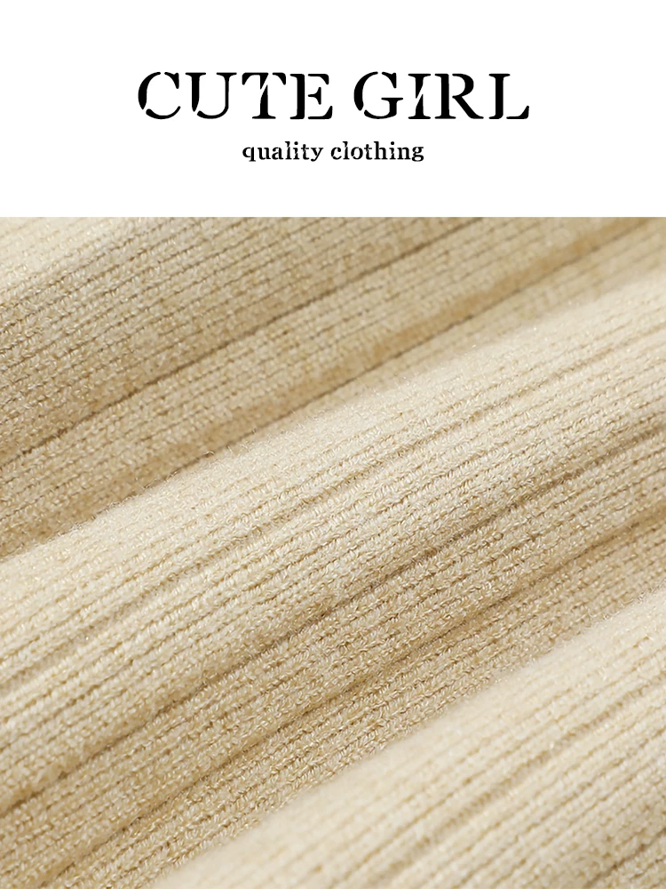 CuteGirl phong cách preppy thêu nơ áo len dệt kim cardigan nữ mùa xuân không tay váy vest bộ đồ hai mảnh