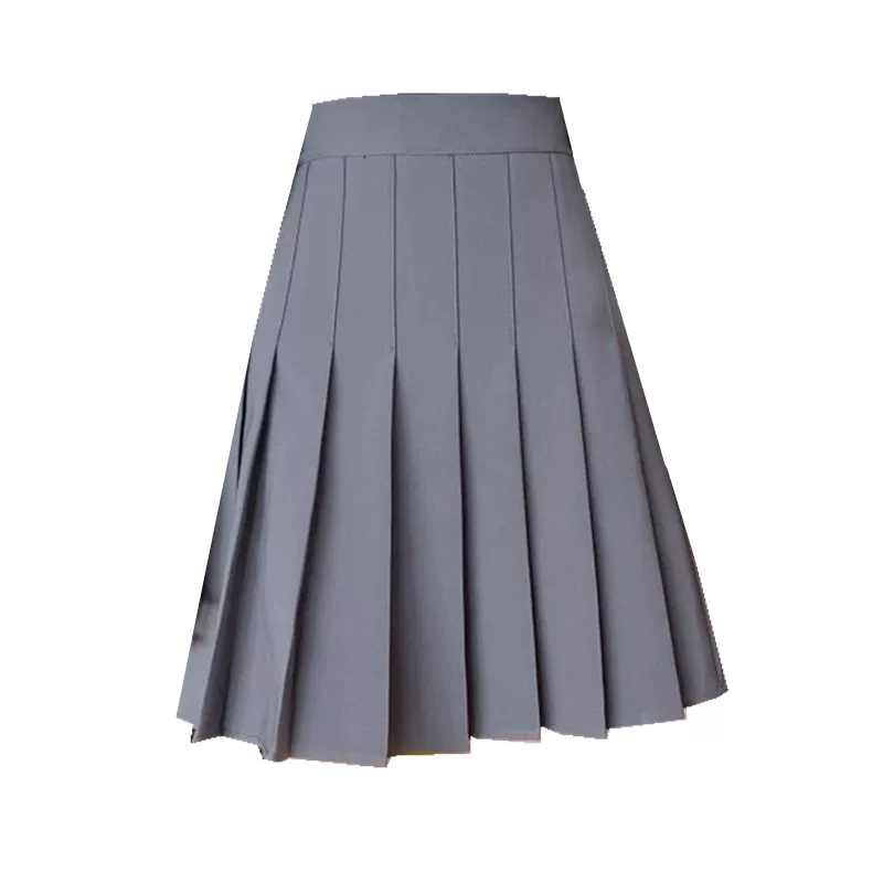 Váy xếp ly dài dành cho phụ nữ cao, váy dài vừa phải, lưng cao, tôn dáng, phong cách preppy, váy ngắn, chống lộ, váy kiểu chữ A.