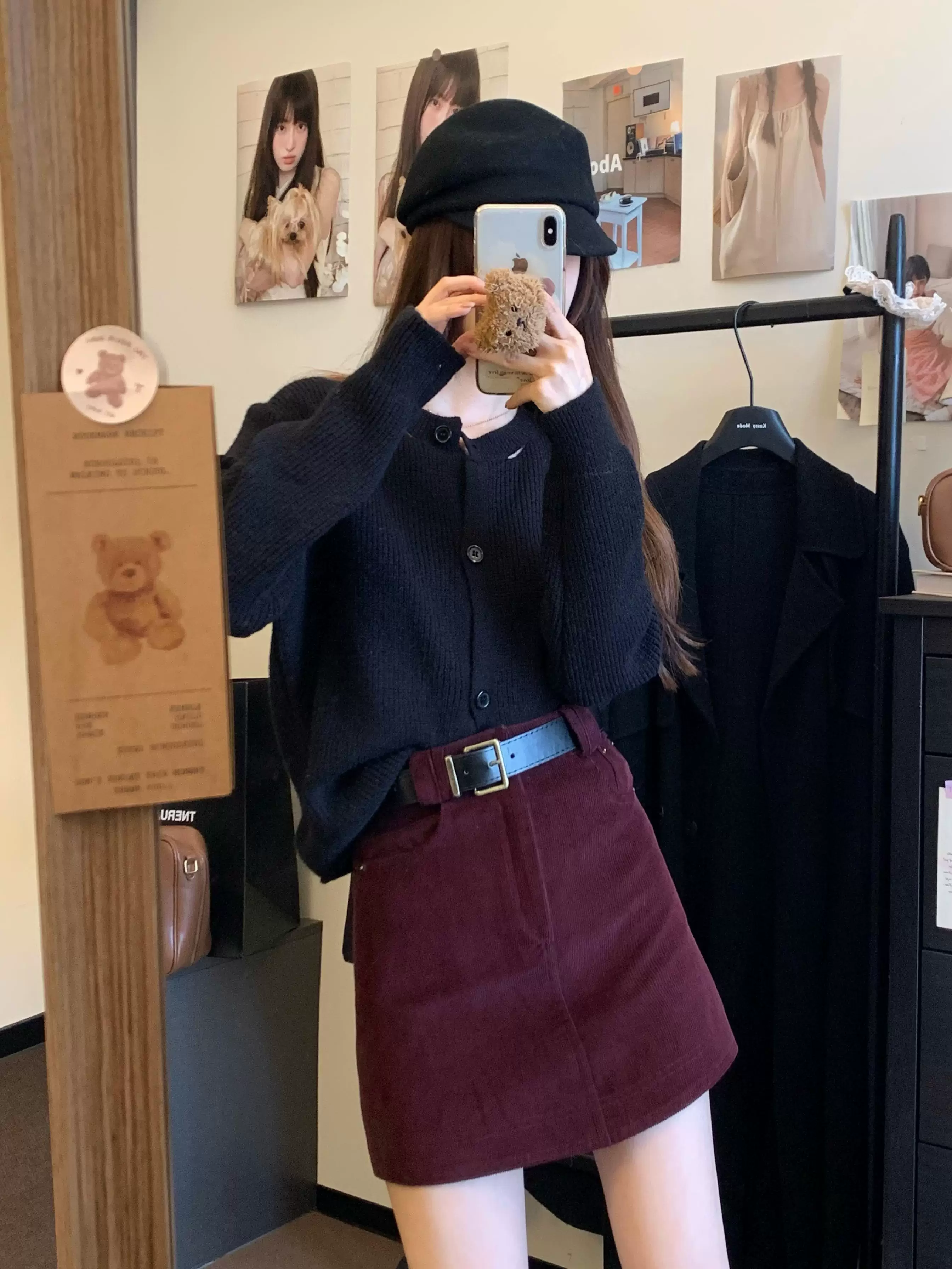 Váy nhung đỏ Ankara cỡ lớn dành cho nữ, váy chữ A cao eo tôn dáng mùa thu đông, váy bút chì ôm sát body hot girl.