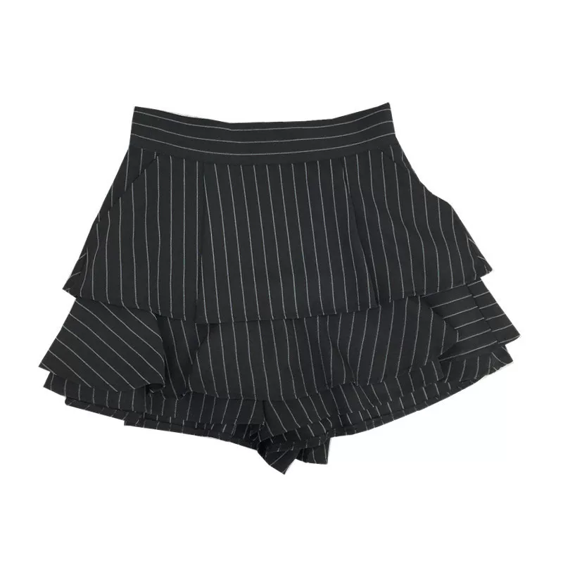 Váy chữ A chống lộ mùa hè cỡ lớn dành cho nữ mập mm 2025 quần culottes lưng cao váy xếp ly váy tầng