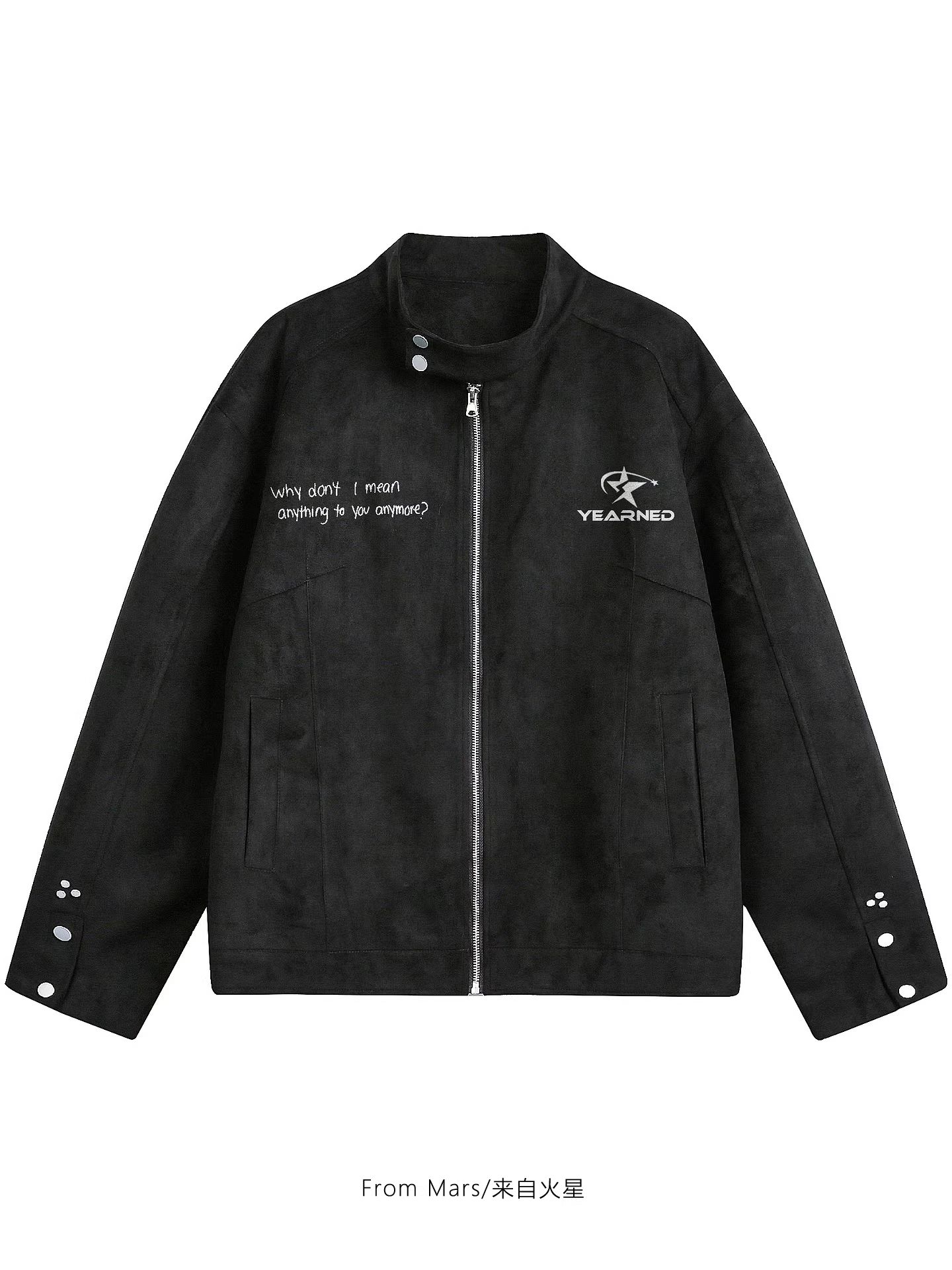 Từ sao Hỏa, đừng lo lắng về những gì bạn đã mất, áo khoác thiết kế khóa kéo kiểu dáng mới cổ đứng kiểu cổ điển Nhật Bản dành cho nam và nữ.