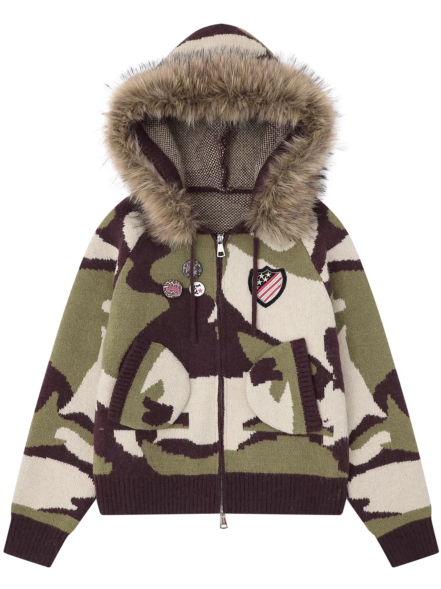 Áo len có cổ có thể tháo rời của Mars Yunqi