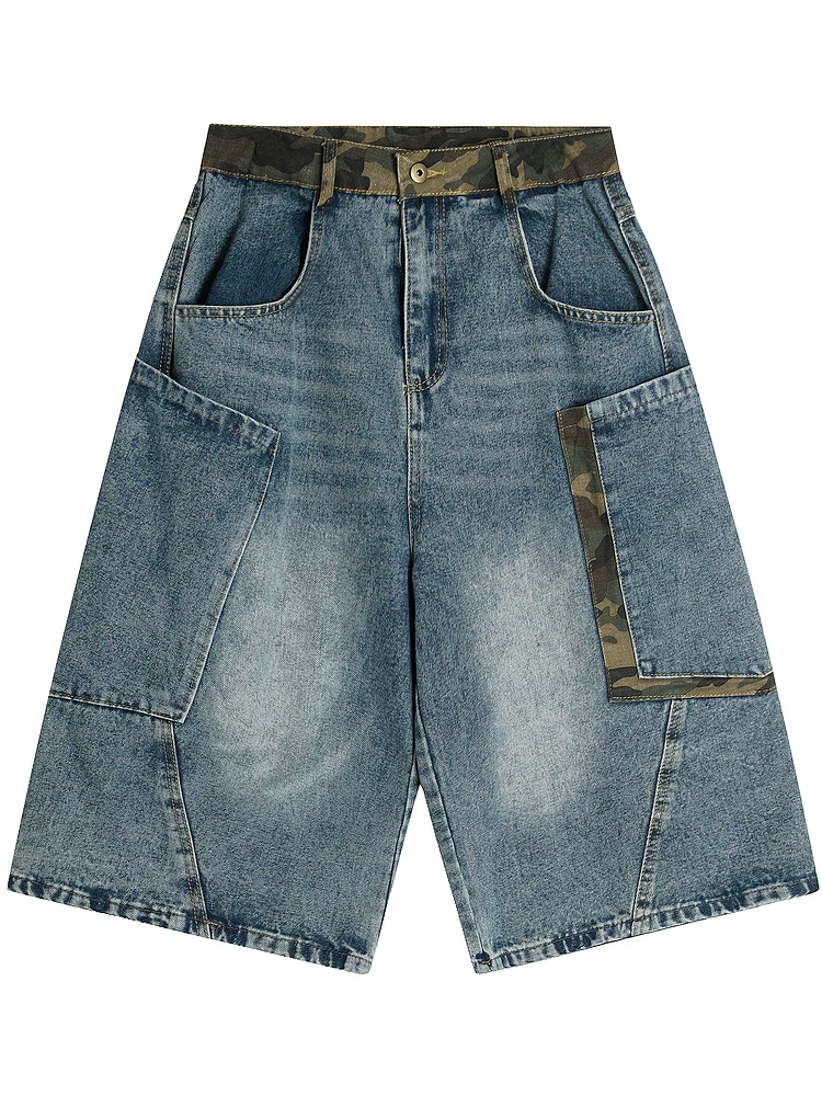 Từ sao Hỏa, khéo léo thể hiện tinh hoa của quần short denim ống rộng, quần ống rộng kiểu dáng lửng, họa tiết phối màu phong cách châu Âu và Mỹ.