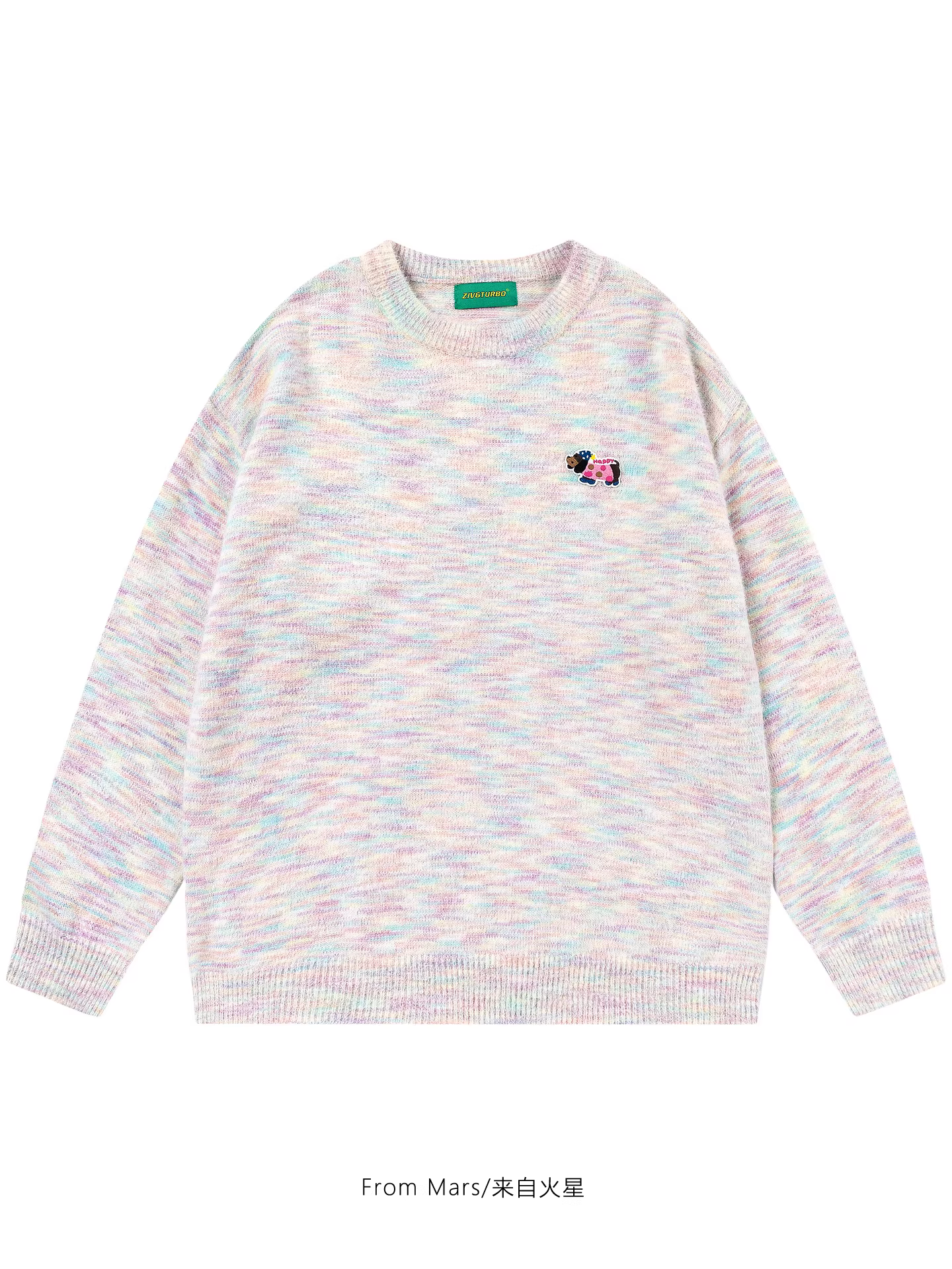 Áo len cổ tròn thông thường của Mars Happiness Escape