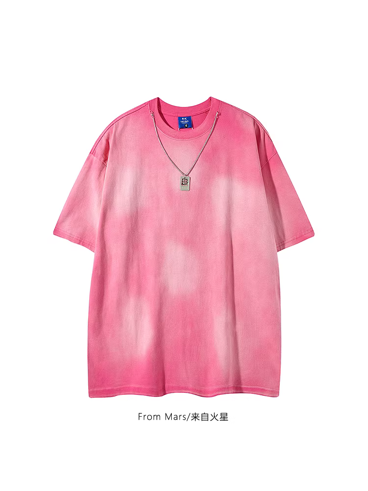 Từ sao Hỏa, hãy nghe và tận hưởng. Thiết kế vòng cổ cổ điển kiểu Mỹ, rộng rãi và đa năng, áo thun ngắn tay thời trang cho mùa hè.