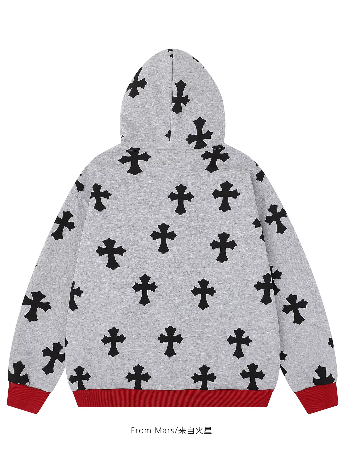 Từ sao Hỏa Hãy bình tĩnh, áo hoodie có mũ trùm đầu bằng nhung cổ điển