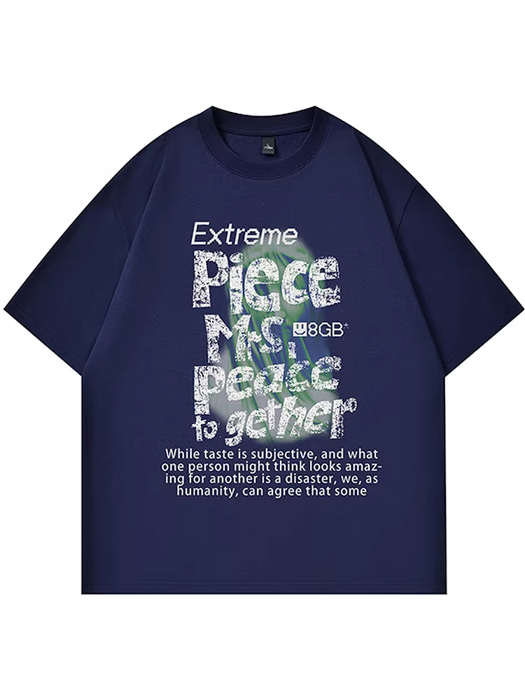 Từ sao Hỏa, phong cách đường phố Nhật Bản cá tính và sành điệu, áo thun ngắn tay dáng rộng, phong cách đường phố Nhật Bản, đa năng, thời trang