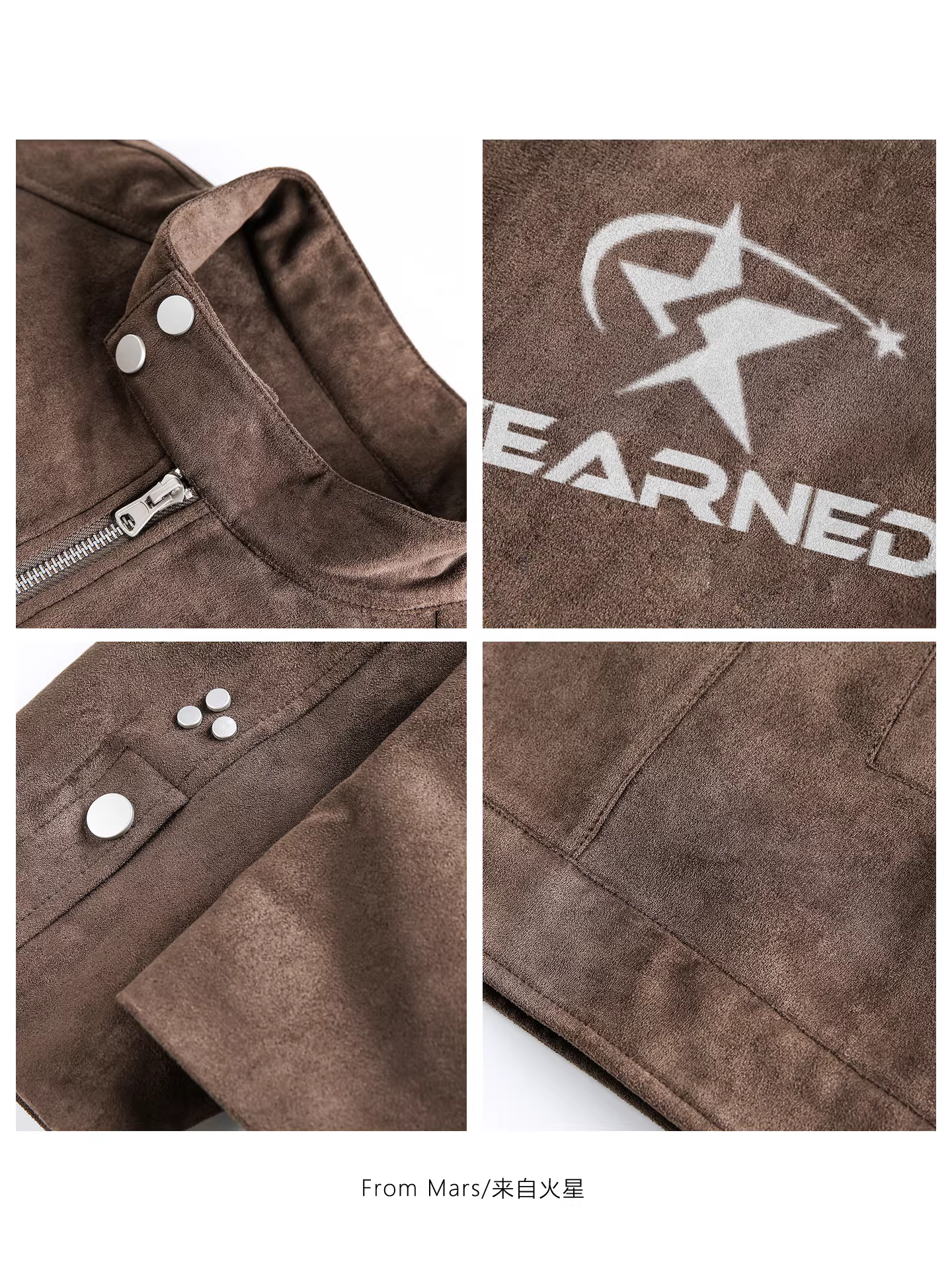 Từ sao Hỏa, đừng lo lắng về những gì bạn đã mất, áo khoác thiết kế khóa kéo kiểu dáng mới cổ đứng kiểu cổ điển Nhật Bản dành cho nam và nữ.