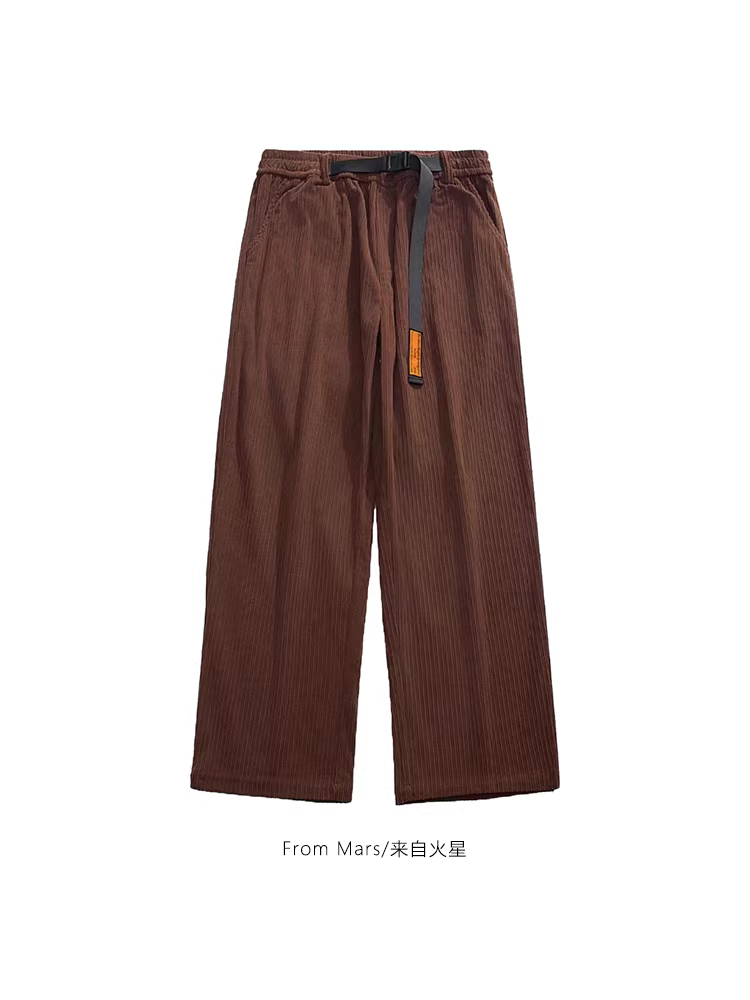 Từ sao Hỏa Quần ngắn thời trang hợp thời trang Quần thẳng màu trơn dành cho cặp đôi Quần ống rộng đa năng