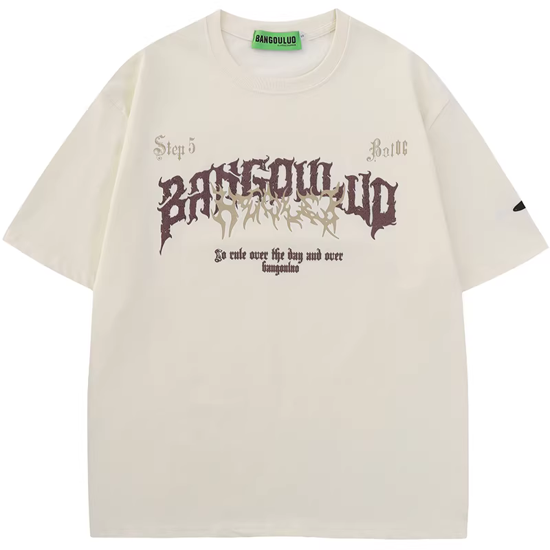 Từ sao Hỏa, ngọn lửa không bao giờ tắt, áo thun ngắn tay in chữ thiết kế cổ điển, dáng rộng cho nam và nữ, phong cách bf.