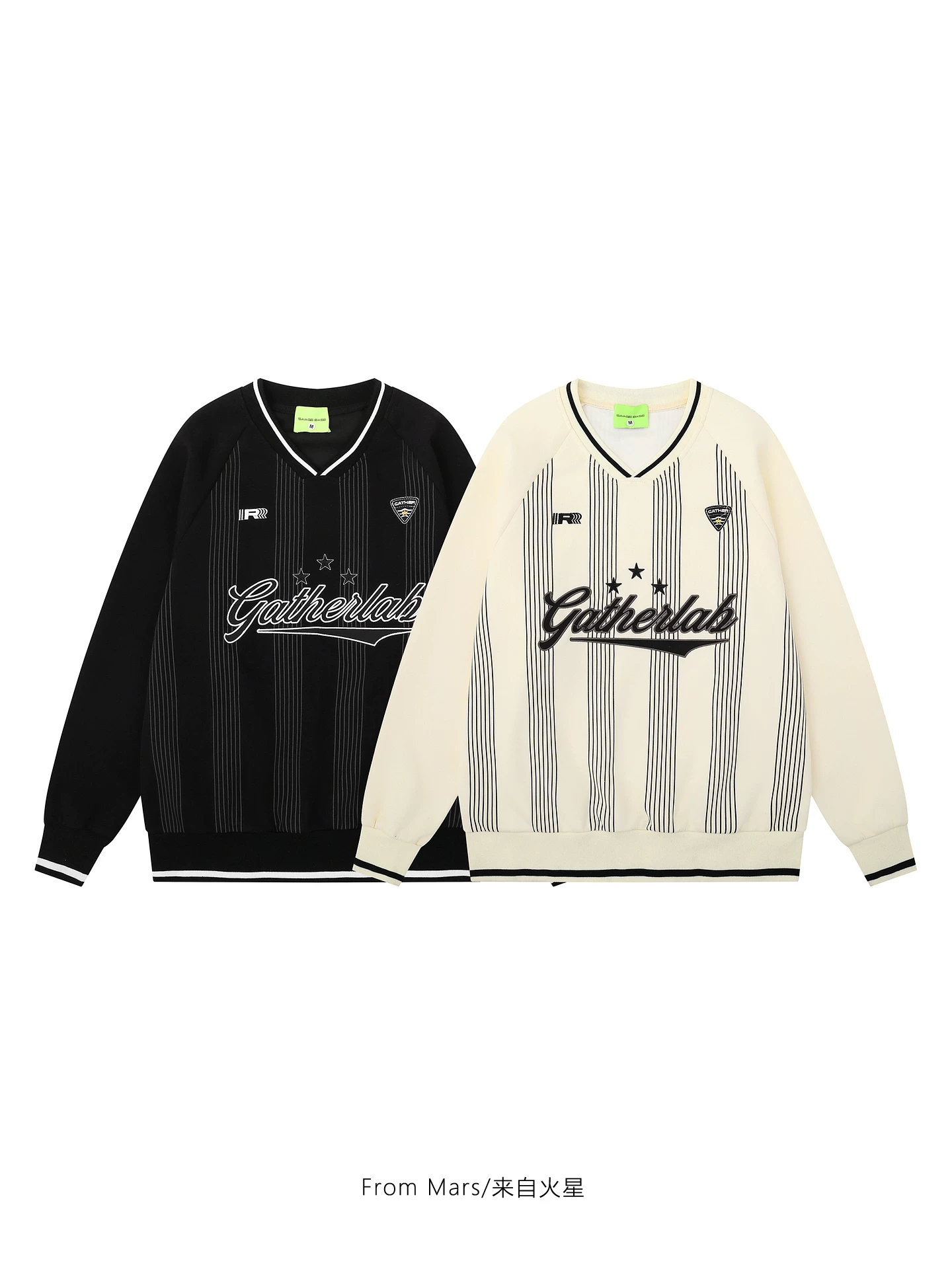 Từ sao Hỏa retro quyến rũ cổ điển áo thun dài tay dáng rộng giản dị đa năng unisex hợp thời trang áo nỉ thời trang bf