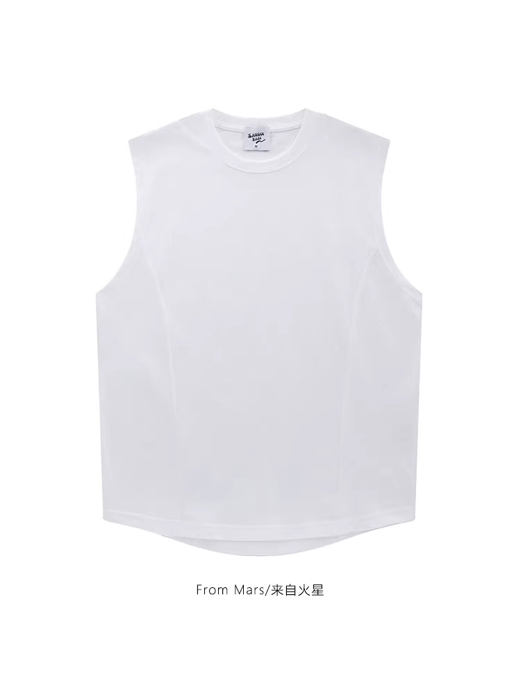 From Mars Deeper Abyss Áo vest không tay cổ điển kiểu Mỹ, rộng rãi và đa năng, phiên bản nâng cấp dành cho cặp đôi thường ngày