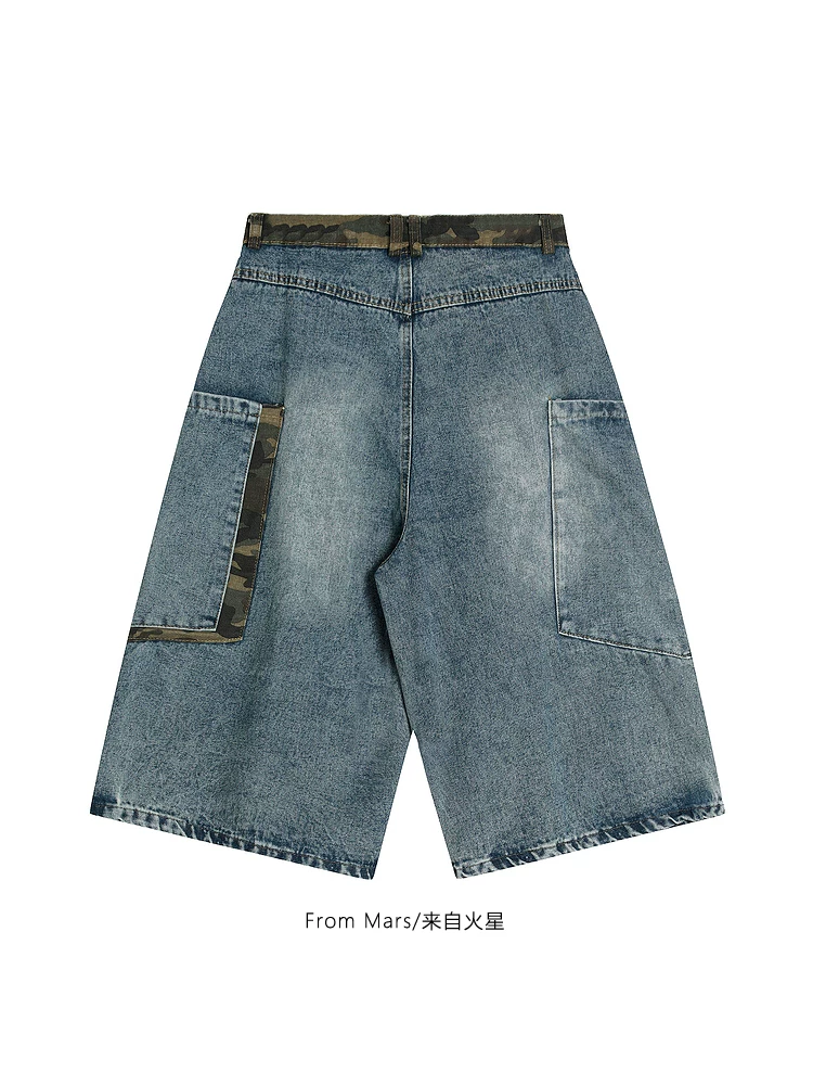 Từ sao Hỏa, khéo léo thể hiện tinh hoa của quần short denim ống rộng, quần ống rộng kiểu dáng lửng, họa tiết phối màu phong cách châu Âu và Mỹ.