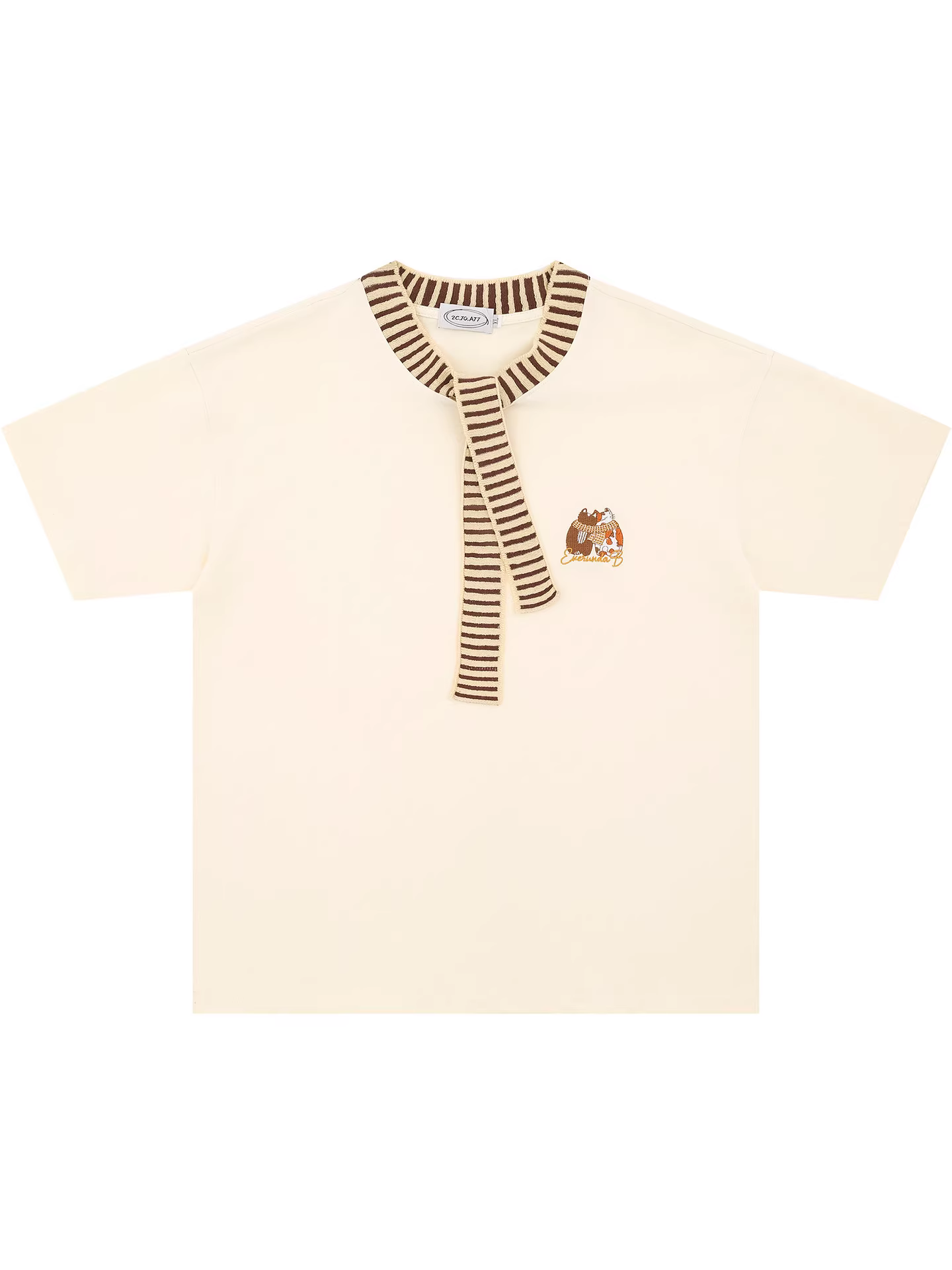 Từ trường đại học Mars Phong cách chắp vá Áo thun sọc ngắn tay dành cho cặp đôi mùa hè mới dáng rộng BF